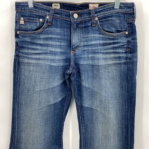 AG Adriano Goldshmied The Belle Flare Jeans Boho Gypsy Mid Rise Blue Size 30 - Picture 4 of 12